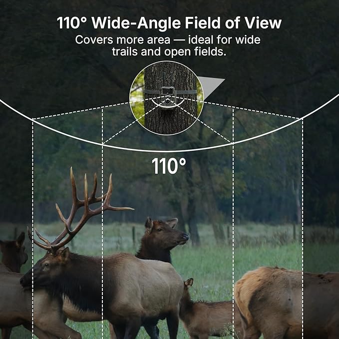 GardePro E6+ WiFi Trail Camera (Non-Cellular), 64MP Game Camera with Dual Antennas & 165 ft WiFi Range, No Glow Night Vision, Motion Activated
