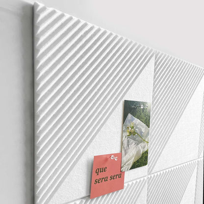 Large Cork Board for Walls 48"x 36", 12 Pack Felt Wall Tiles with Safe Removable Adhesive Tabs, Cork Board for Office,Pinboard Bulletin Board - White