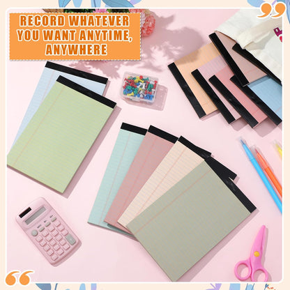 Fuutreo 5" x 8" Legal Pad Writing Notepads 50 Sheets Small Legal Pad Narrow Ruled Multiple Color Lined Paper for School College Office Supplies Work (Earthy Colors,24 Pcs)
