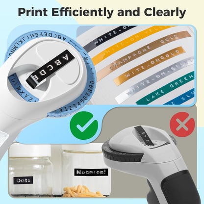 Embossing Label Maker, Retro 3D Label Maker Embossed, Vintage Embosser Label Makers Machine with 5 Rolls Embossing Tapes, Manual Labeler Old School for Home Office Kids DIY Crafting