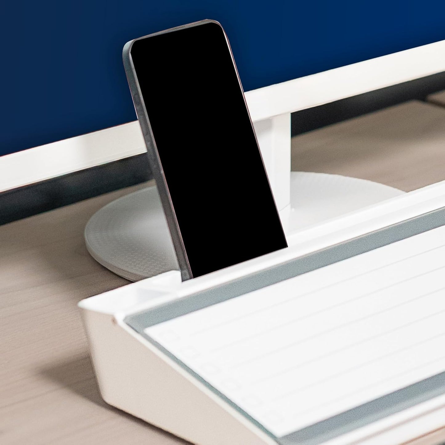 Quartet Glass Dry Erase White Board, Flip-Top Desktop Pad for Notetaking, 18" x 6" Whiteboard with Storage, Templates and Dry Erase Marker, White Surface (Q090F04-R)