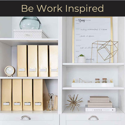 BLU MONACO Gold Magazine File Holder Set of 4 – Stylish Desk Organizer for Home & Office - Elegant Supplies, Bookends & Durable File Holders for a Gold Office Decor