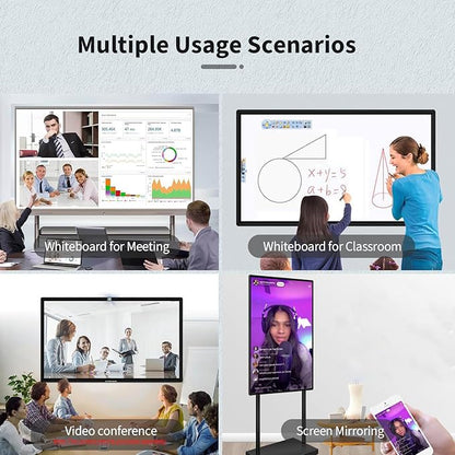 65" Touchscreen Monitor Smart Board, 4K Interactive Presentation Electronic Whiteboard with Android 11, Digital Signage Display for Office, Classroom,RAM 4GB+ ROM 32GB