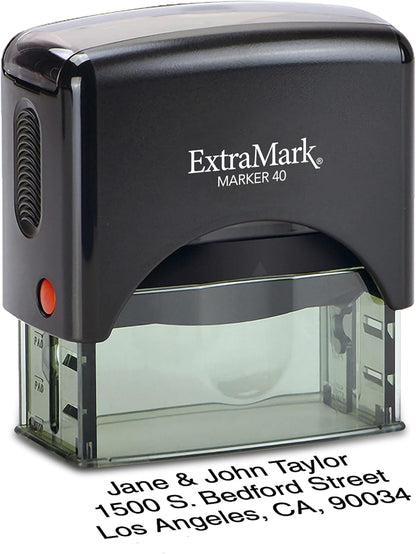 Return Address Stamp - Custom Self Inking Rubber Stamp - Personalized Stamp - Customizable Text with 15 Colors - Wedding Invitation & Housewarming Rubber Stamp