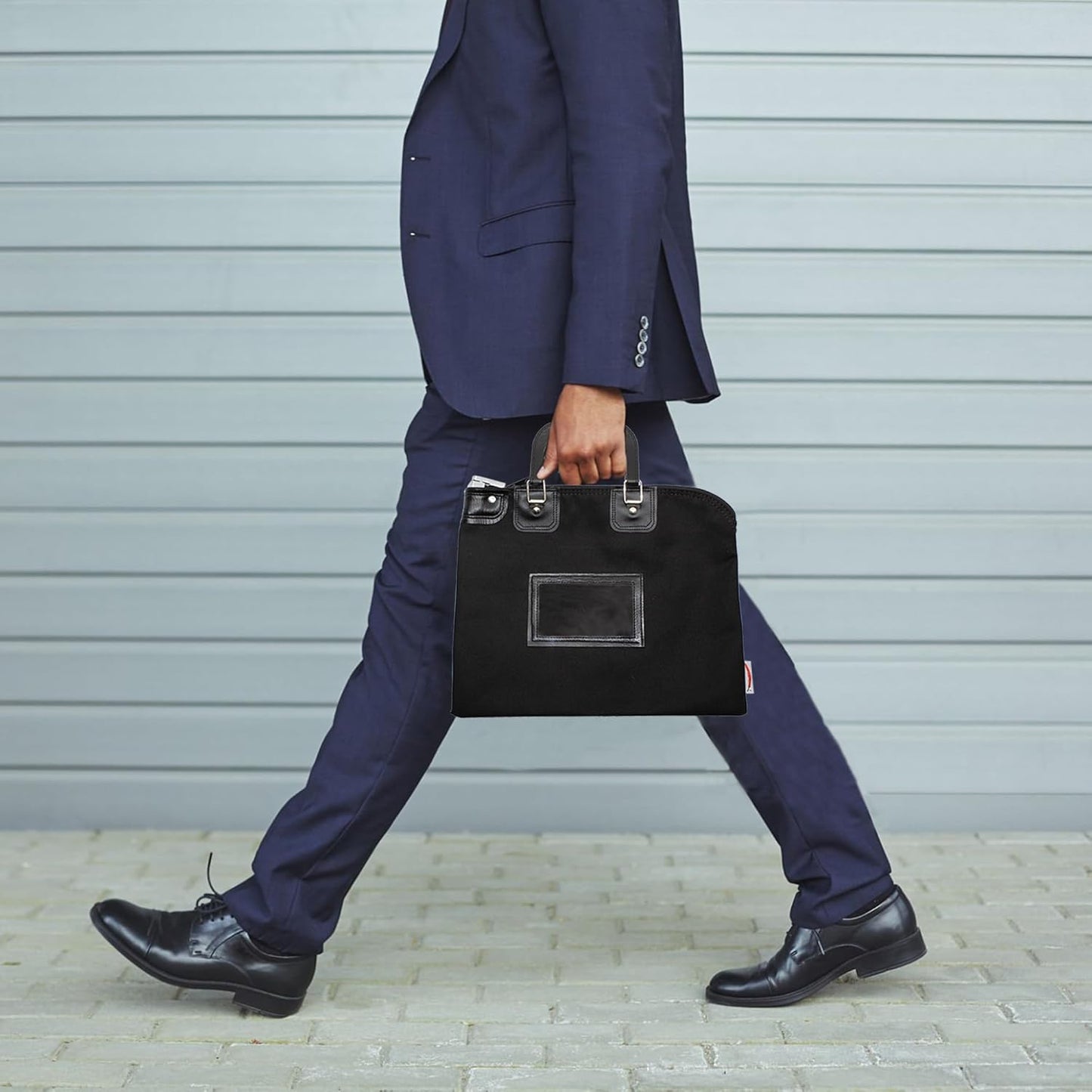 Fire Resistant Security Money Bag with Lock, Water Repellent, Safe Storage, Protects Important Valuables, 15 x 11 Inch (Black)