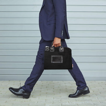 Fire Resistant Security Money Bag with Lock, Water Repellent, Safe Storage, Protects Important Valuables, 15 x 11 Inch (Black)