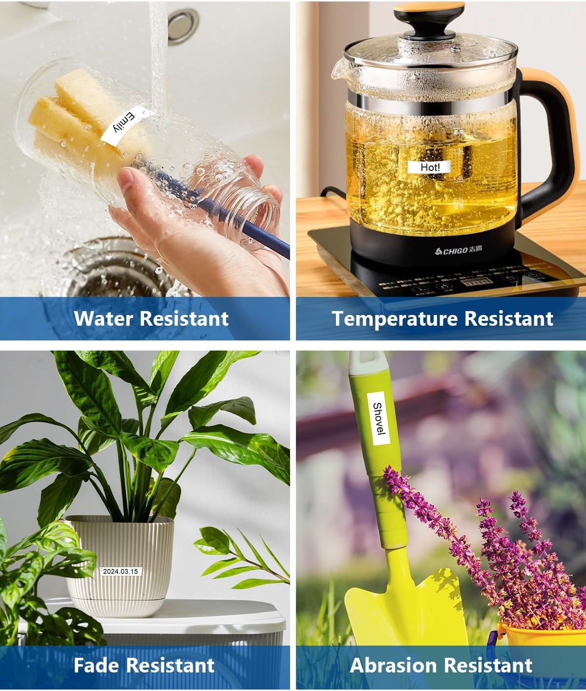 Value Pack TZe TZ Tape 12mm 0.47" Laminated Black on White Compatible for Ptouch Tape 1/2 Inch Refills for P Touch PT-H110 D210 D220 D400 D600 Label Maker, 30-Pack