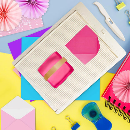 Scoring Board, Envelope Maker, Envelope Punch Board, Scoring Tool, Small Score Board for Paper Crafts, Multi-Purpose Scoring Board for Card Making, Mini Envelope Making and Gift Box Making