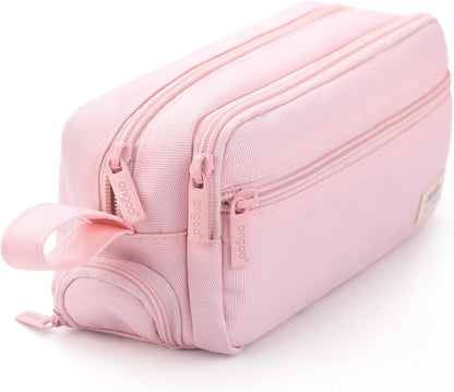 HVOMO Large Pencil Case High Capacity Holder Box Storage bag Desk Organizer Marker Pouch Pen For Middle School Office College Adult Girl and Boy(Pink)