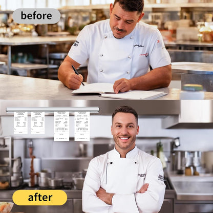 CjgyzTicket Holder for Restaurant, 28/32/36/48/60 inches, Restaurant Order Holder，Durable and Easy to use, Suitable for Commercial Kitchens, cafes, Fast-Food(28 Inch, 2 Pcs)