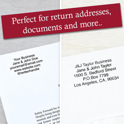 Return Address Stamp - Custom Self Inking Rubber Stamp - Personalized Stamp - Customizable Text with 15 Colors - Wedding Invitation & Housewarming Rubber Stamp