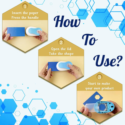 Hexagon Punch for Paper Crafts, Size 1.3-Inch, Hexagon Hole Cutter, Hexagon Shape for Greeting Card Making, Handmade Scrapbooking, DIY Arts