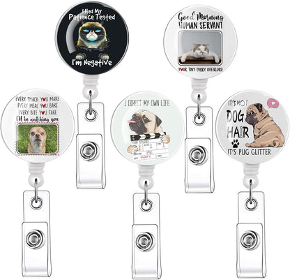 16pcs Badge Reels Retractable Badge Holders,Id Badge Holders Retractable with Clip,Cute Badge Reel for Men,Women,Girls 09