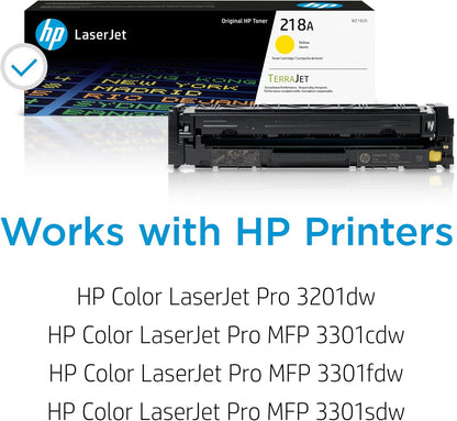 HP 218A Yellow Toner Cartridge | Works with Color Laserjet Pro 3201, MFP 3301 Series | W2182A