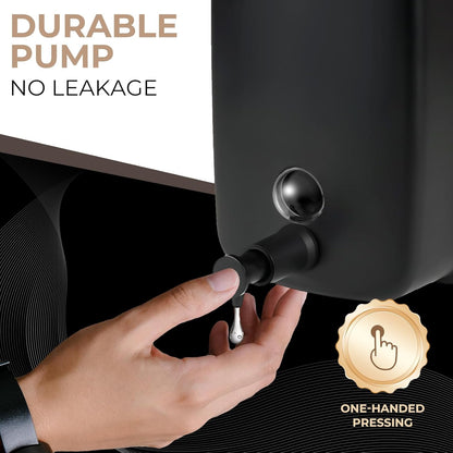 Commercial Soap Dispenser Wall Mount Stainless Steel Soap Dispensers Liquid Manual Anti-Leak Pump Hand Soap Dispenser for Bathroom Kitchen Black (28 fl.oz./800ml)