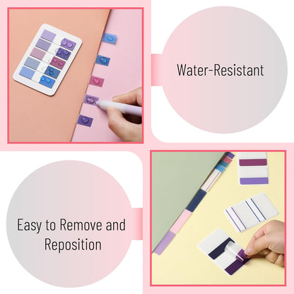 Mr. Pen- Colorful Index Tabs, 500 Pcs, 21 Sets - Sticky Page Markers for Binders, Books & Notebooks