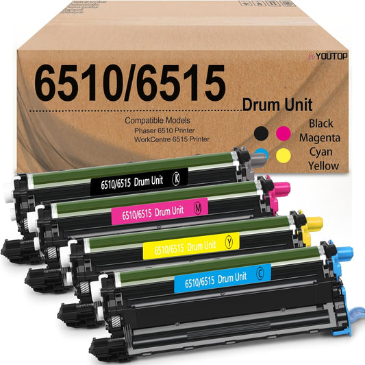 4pk Phaser 6510 Workcentre 6515 Drum Unit Cartridge for 108R01420 108R01419 108R01417 108R01418 Drum Replacement for Xerox Phaser 6510 WorkCentre 6515 Printer