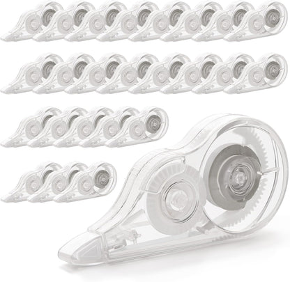 24 Pcs Transparent Correction Tape, 236 Inch Tear-Resistant Bulk for School, Office, Note Taking, Journal (Tape Width 0.2 In)