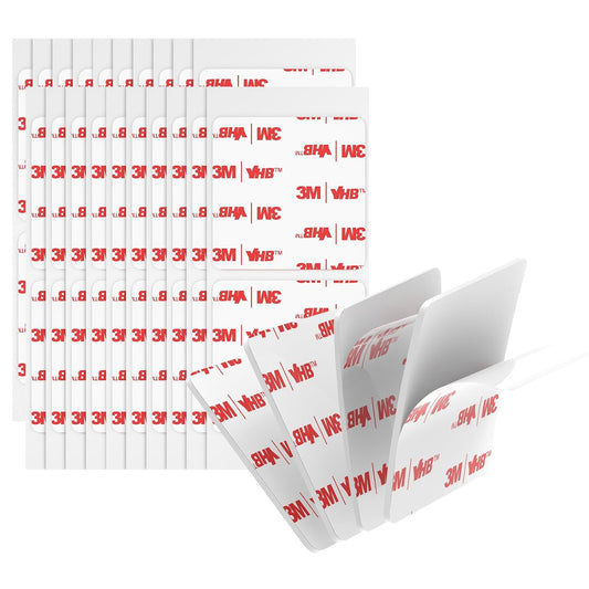 3M Double Sided Adhesive Pads Heavy Duty VHB 2" x 2" 0.025in Thick 40 PCS Square White 4930 Strong Adhesive Mounting Waterproof Foam Tape for Car Home Office Decor