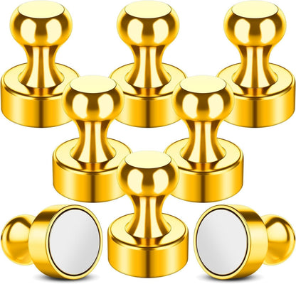 Grtard 8 Pack Magnetic Push Pins, Fridge Magnets for Whiteboard, Whiteboard Magnets Refrigerator Magnets, Small and Strong Push Pin Magnet for Office, School, Locker, and Map Magnet