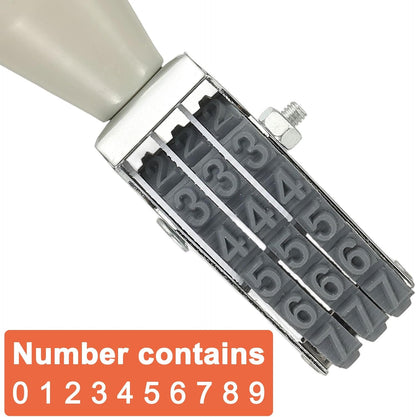 PATIKIL 3 Digit Number Roller Stamp, Adjustable Rubber Stamp Changeable Numerical Symbol Office Date for Business Creative Price Tag