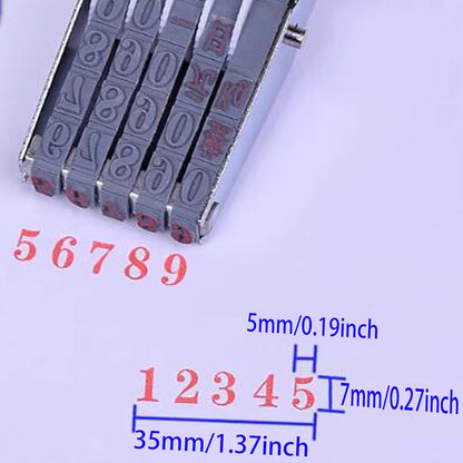 zeng Adjustable Number Stamp, with Number 0-9 and Symbols, Manual Rolling Office Business Stamp, Supermarket & School Supplies, Multicolor (Large 5 Digit)