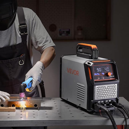 VEVOR Plasma Cutter, 65A Non-Touch Pilot Arc Plasma Cutting Machine, 110V/220V Dual Voltage Digital Display IGBT Inverter - with 2T/4T Function & Adjustable PA/PT Time for Home Repairs, Workshops