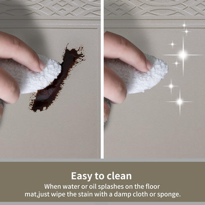 24 x 60 Inch Extra Support Anti Fatigue Comfort Kitchen Mat, Waterproof Long Kitchen Runner, Non-Slip Standing Desk Mat, Commercial Pads for Offices, Home, Garages (Bordeaux Cabblestone, 24'' x 60'')