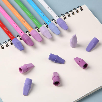 Mr. Pen- Pencil Top Erasers, 120 Pack, 6 Different Purple Shade Colors, Latex-Free & No Smudge Pencil Eraser Tops, Back to School Supplies