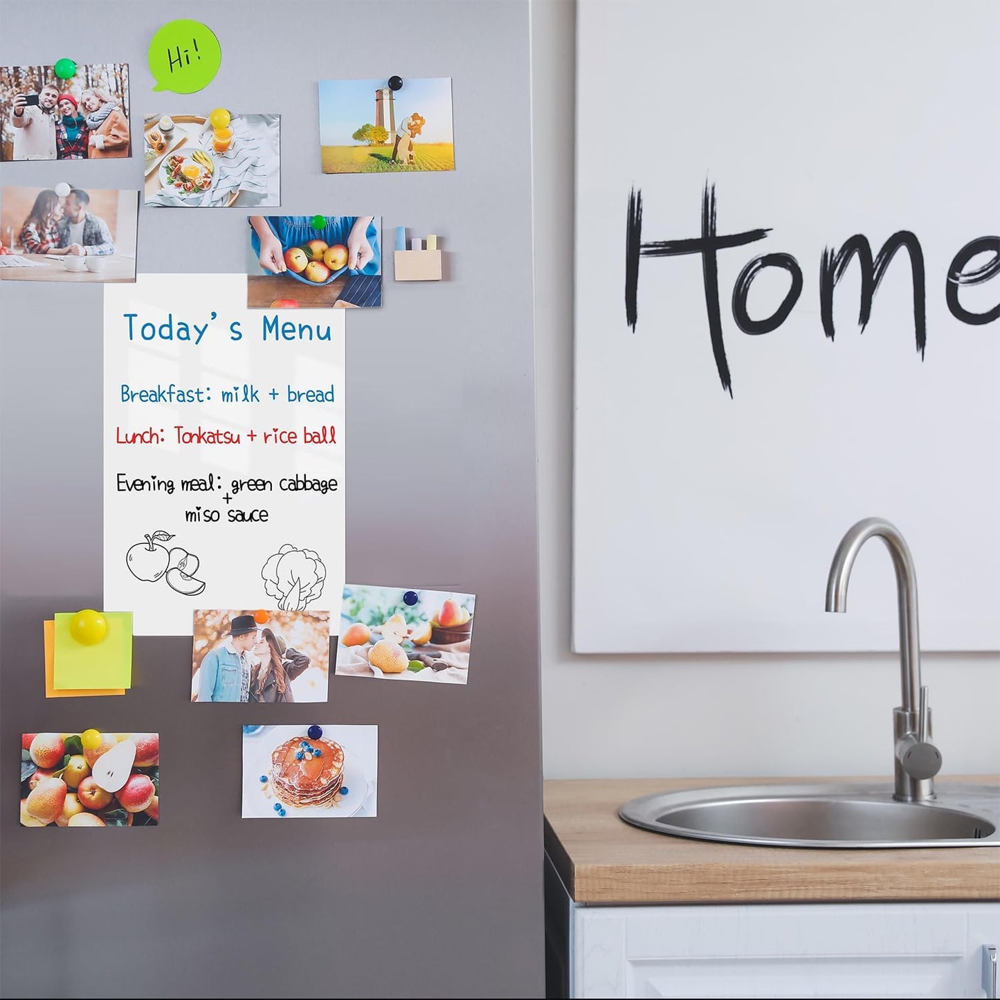 Magnetic Whiteboard Contact Paper, 36" x 48" Stick on Magnetic Dry Erase White Board Sticker on Wall, Easy to Write for Drawing, School, Office, Kitchen Fridge