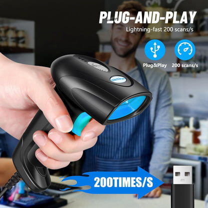 1D Barcode Scanner with Auto-Sensing Mode – Effortless, Precise Scanning for Business Efficiency