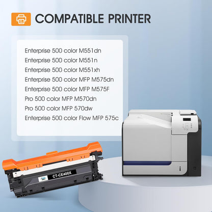 507X 507A Toner Cartridges 4 Pack Compatible for HP 507X 507A High Yield CE400X CE401A CE402A CE403A for HP Laserjet Enterprise 500 Color M551 M551n M551dn M551xh M570dn M570dw M575f Printer