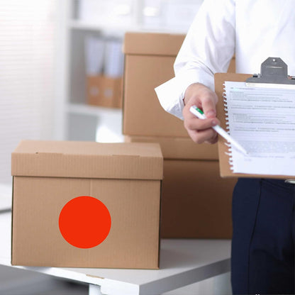 PARLAIM 2" Red Round Color-Code Circle Dot Labels on a Roll, 500 Stickers, 2 inch Diameter for Inventory Garage Sale Office School