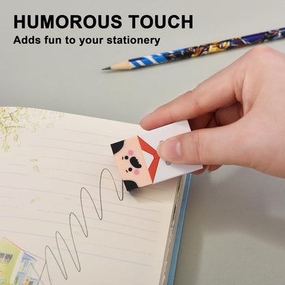 8Pcs Bald Guy Erasers, Erasers That Go Bald, Rub Get Bald Head Erasers, Fun Balding Man Erasers for School Classroom Rewards Party Favors