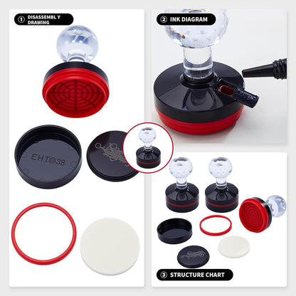 Custom Logo Self-Inking Stamp - Personalized Business Logo & Text Stamper | 5 Sizes | 7 Ink Color Options