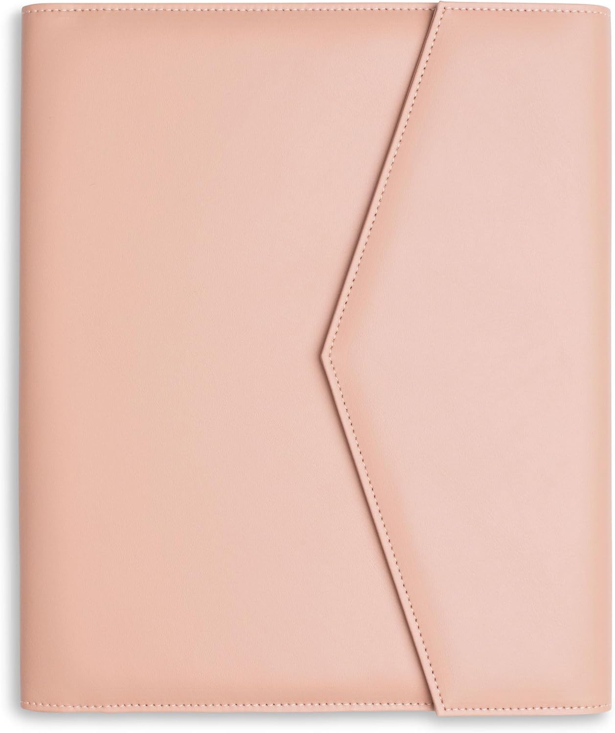 Padfolio Binder Organizer for Women | Faux Leather Portfolio Folder for Resume, Documents, Notebook, Tablet and Business Cards | Notepad Included - Pink