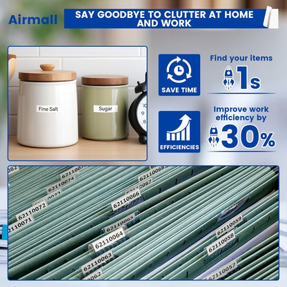 Airmall Tze 12mm 0.47 Laminated White Label Maker Tape Refill Compatible with Brother Ptouch Tape 12mm 0.47 White TZe-231 TZe231 for PT-D220 1180 1280 1290 1750 1830, 8 Pack