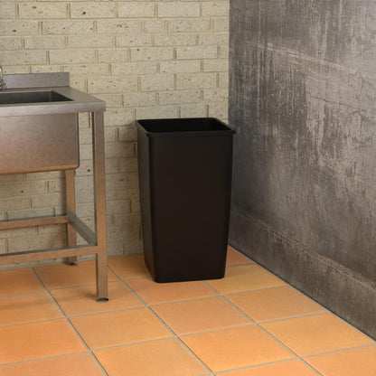 50 Gallon Black Square Commercial Trash Can