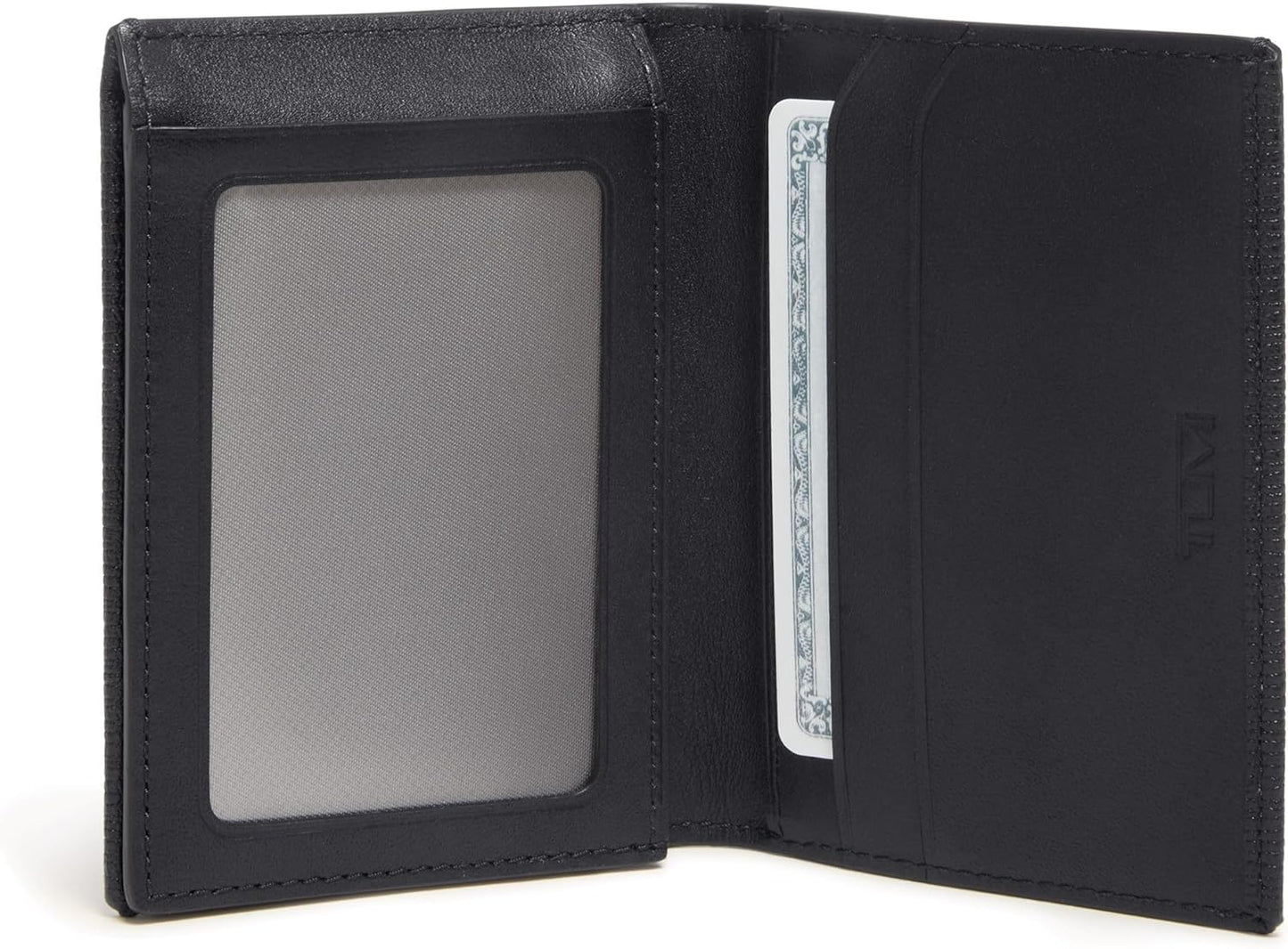 TUMI - Nassau L-Fold - Card Holder Wallet for Men & Women - With ID Window - Nappa Leather Material -Embossed Black