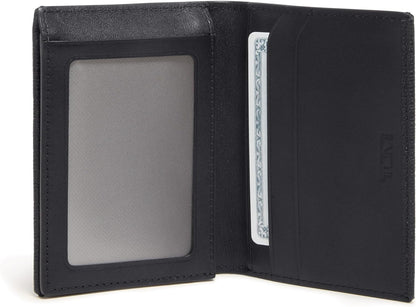 TUMI - Nassau L-Fold - Card Holder Wallet for Men & Women - With ID Window - Nappa Leather Material -Embossed Black