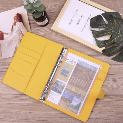 Money Saving Binder, Savings Challenges Book with for Cash Envelopes, 12pcs Zipper Envelopes A5 Budget Binder, Budget Planner for Managing Budgets and Saving Money (Yellow-9.2IN)