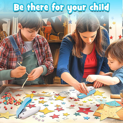 UCEC Star Hole Punch Small Hole Puncher, 1/4in Single Hole Punch, Handheld Hole Paper Punch Puncher for Craft Paper Tags Clothing Ticket DIY Scrapbook Tool