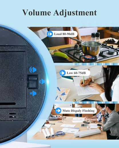 Wisebee Digital Kitchen Timer, Visual| Countdown| Count Up| Loud Alarm| Magnetic| Productivity for Cooking, Food, Baking, Classroom, Fitness, Studying, Teaching (No Batteries Included)