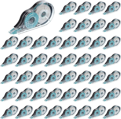 simarro 48 Pack White Correction Tape, 0.2 Inch x 39.4 Feet Easy To Use Classroom Correction Tape Wipe out Applicator Translucent Dispenser Shows for School Office Note Journal