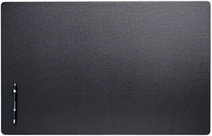 Dacasso Leatherette Desk Mat Without Rails - Luxury Leather Desk Blotter for Writing - Executive Desk Surface Protector - (Black, 30 x 19)