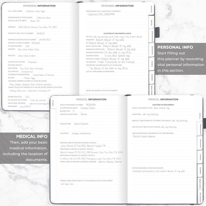 Clever Fox End of Life Planner – Final Arrangements Organizer for Beneficiary, Will Preparation, Last Wishes & Funeral Planning, A4 (Silver Black)