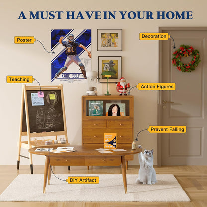 Stick Dots, Museum Adhesive Putty Sticky Tack, Double Sided Mounting Glue Dots for Wall Hanging, Crafts, Balloons, Poster, Festival, Party, Decorations - 200 Dots