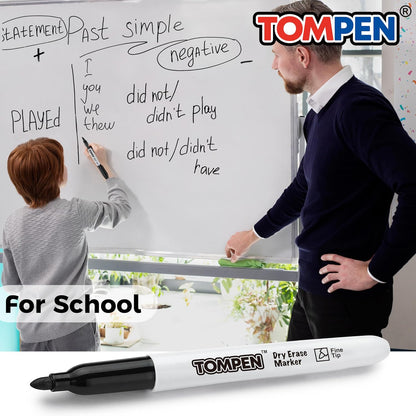 Dry Erase Markers Black,160 Bulk Pack Fine Tip,Low Odor Quick-Drying Whiteboard Markers for Office Home School Writing Planning