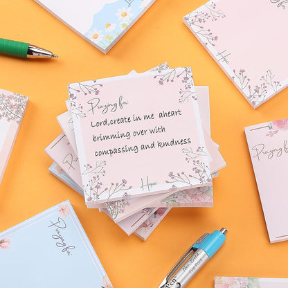 Mr. Pen- Floral Sticky Notes, 3'x3', 12 Pads, Aesthetic Colorful Sticky Notes in Bulk