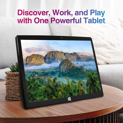 Fusion5 10.1" Windows 11 Tablet PC - FWIN232 Plus Ultra Slim Windows Tablet Computer - Intel 13th Gen, 8GB RAM, Full HD 10 Inch Display, 5G WiFi, USB 3.0, Micro HDMI, Dual Cameras, Bluetooth